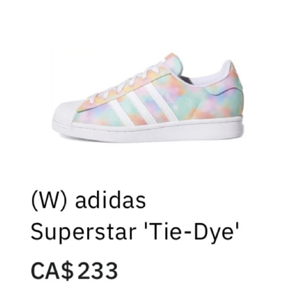 RARE - Adidas Pastel Tie-Dye Sneakers with White Accents